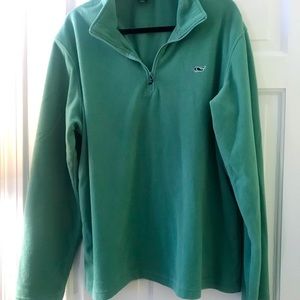 CLOSET CLEANOUT Vineyard Vines HarborFleece Quarter ZipSweater Men’s Sz LrgGreen